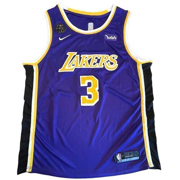 Nike LOS ANGELES LAKERS NBA Men’s Jersey #3 Davis KB Patch Stitched Size 52 XL